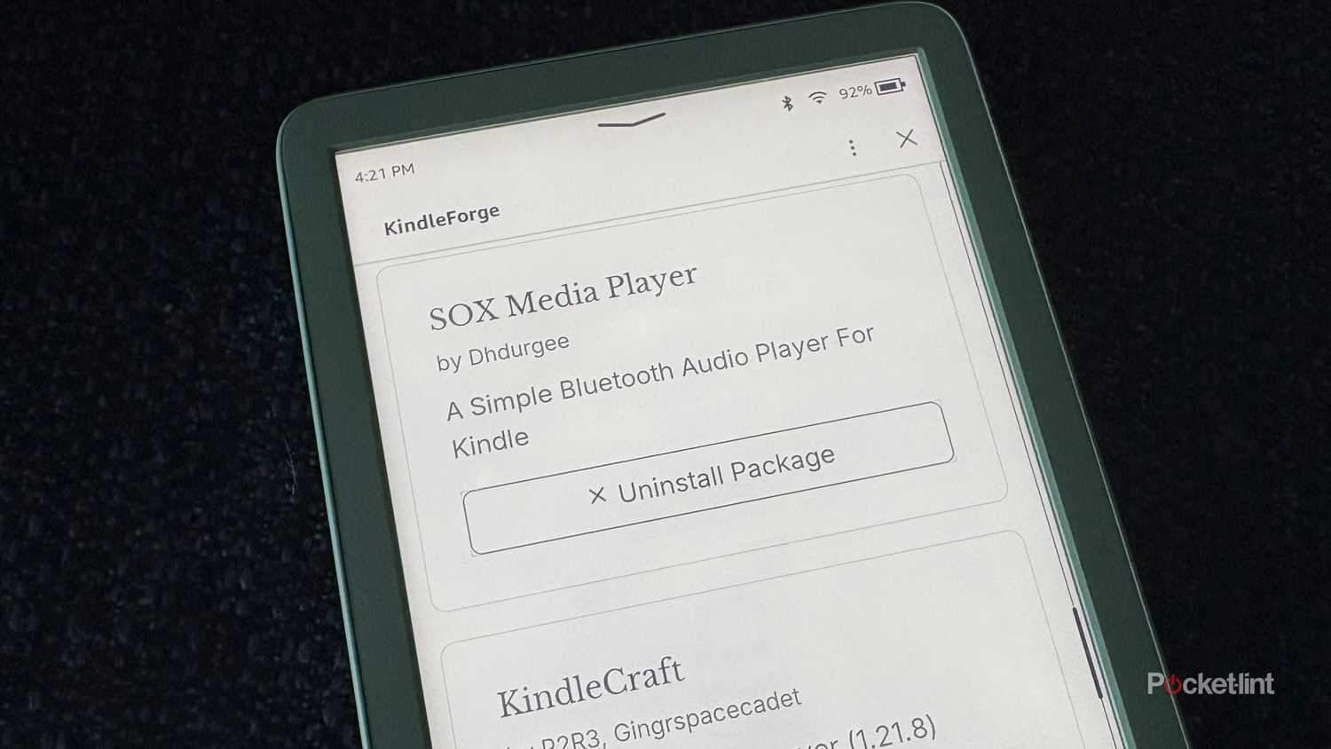 An image of the Sox media player listing on Kindle