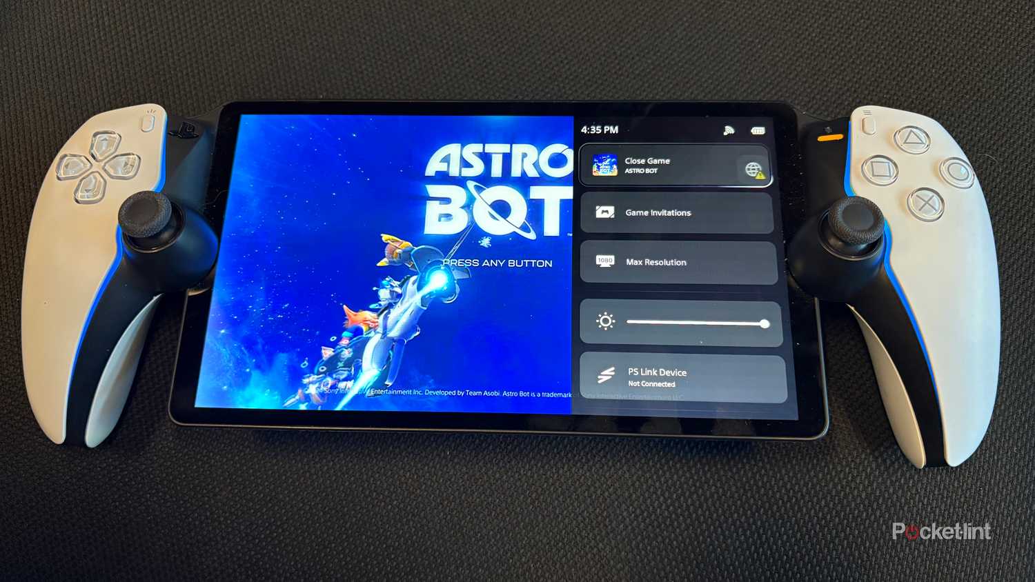 AStro Bot playing on a PlayStation Portal