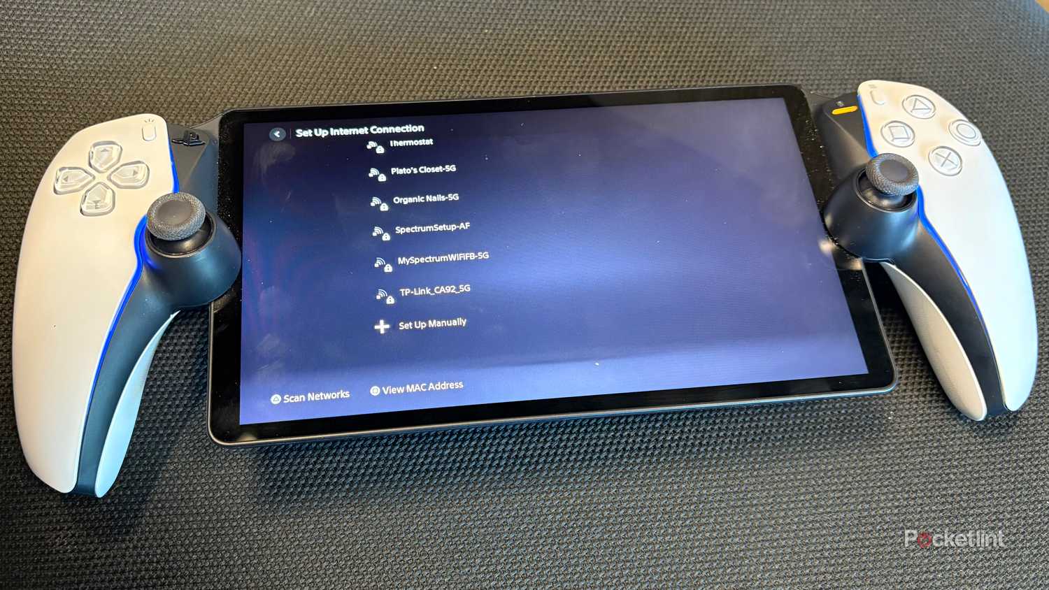 The PlayStation POrtal's Network connection menu