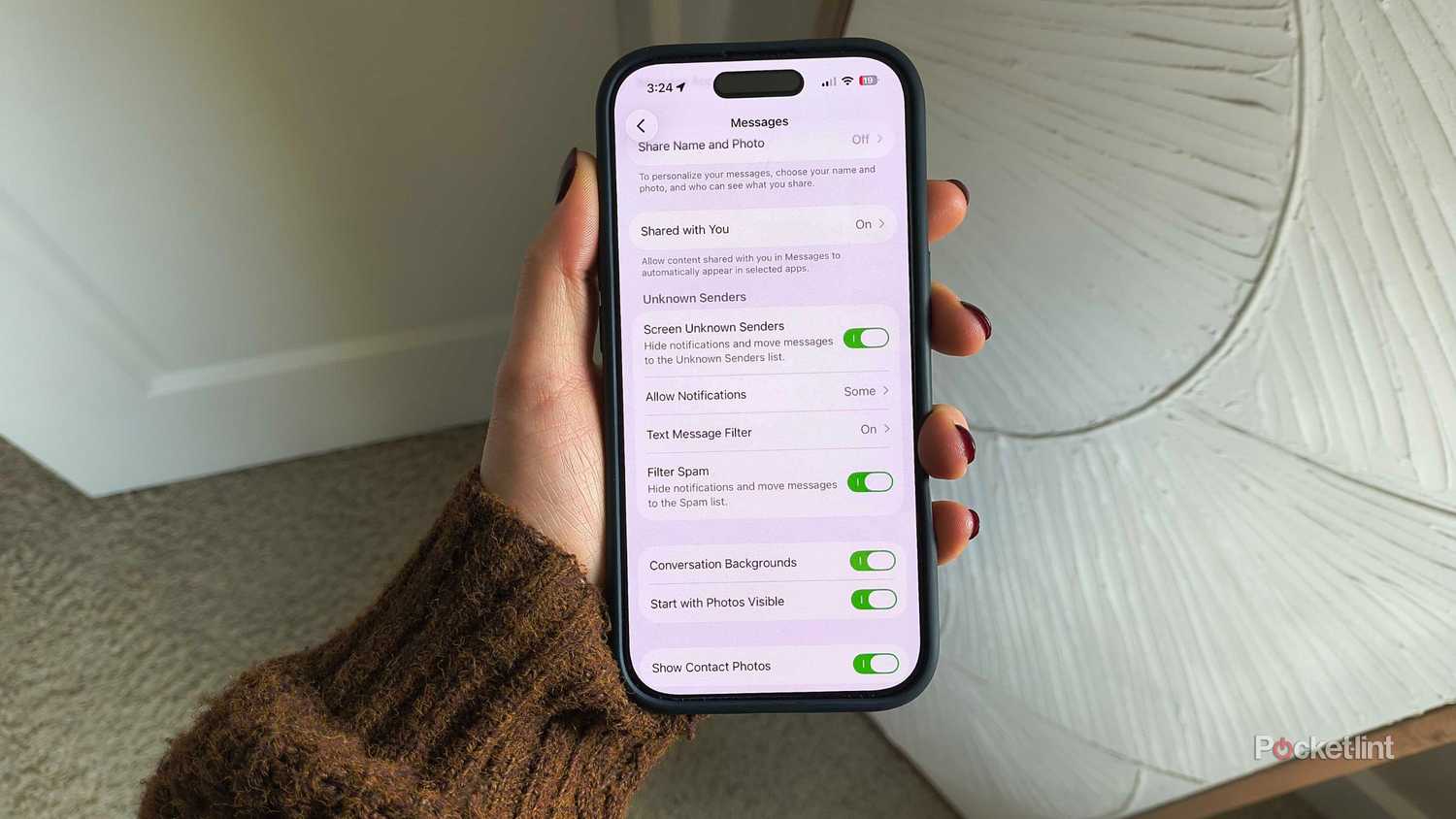 Messages settings iOS 26. 