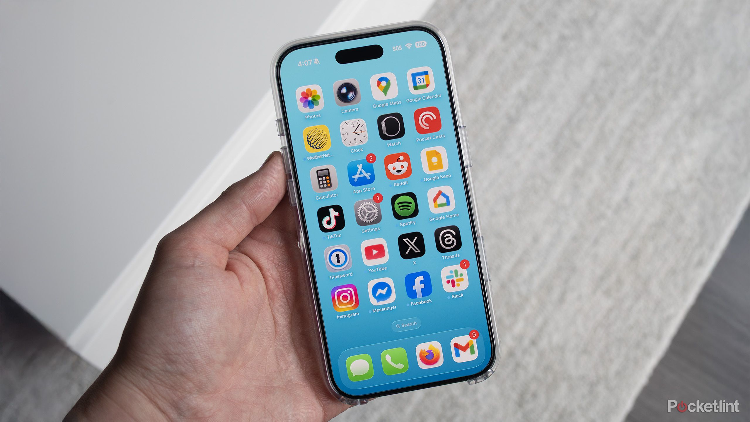 The iPhone Air's home screen