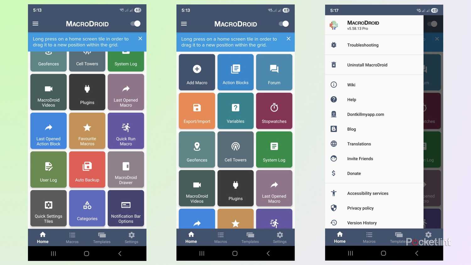 MacroDroid Interface