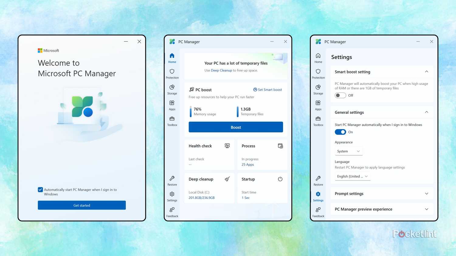 Microsoft PC Manager screenshots