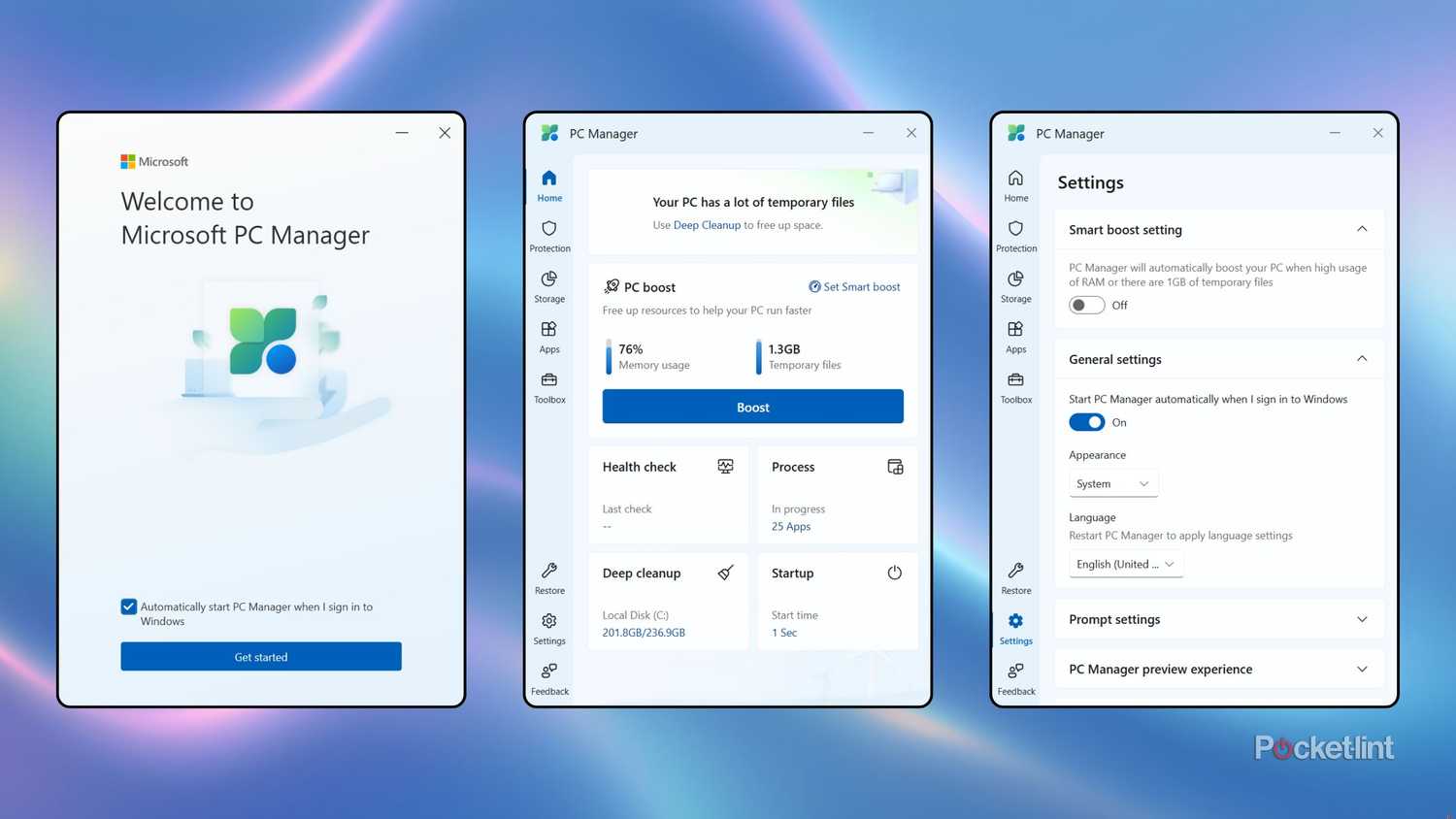 Microsoft PC Manager screenshots