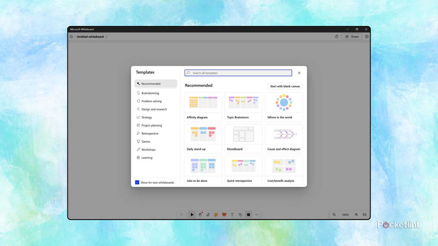 Microsoft Whiteboard screenshot