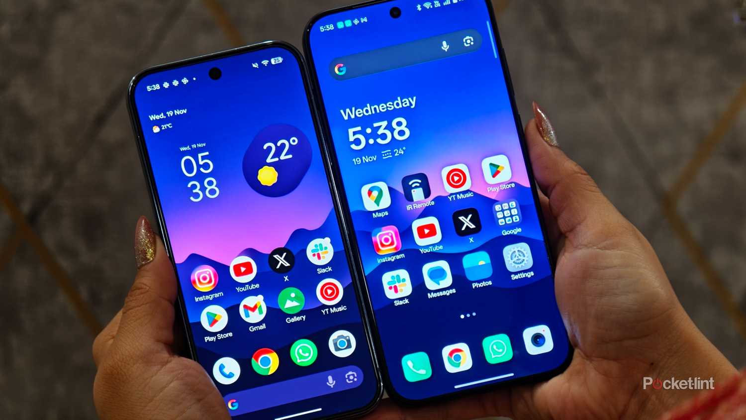 Comparing display brightness of Pixel 10 Pro and OnePlus 15