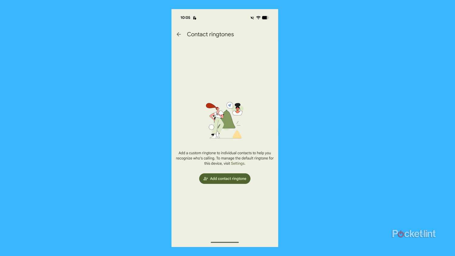 The Pixel 10 Pro's Ringtone settings
