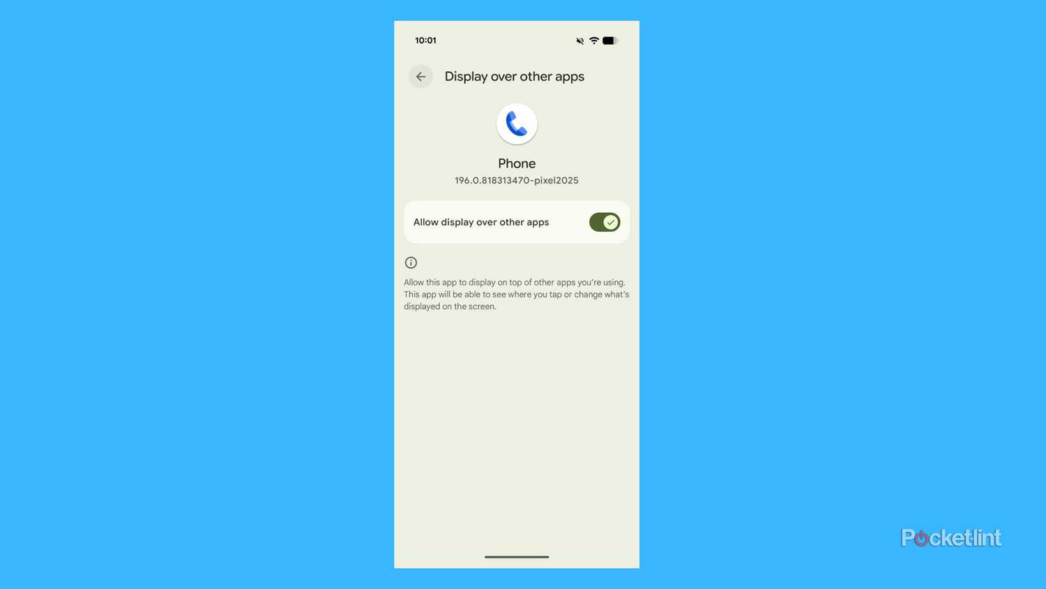 Phone app bubbles on the Pixel 10 Pro 