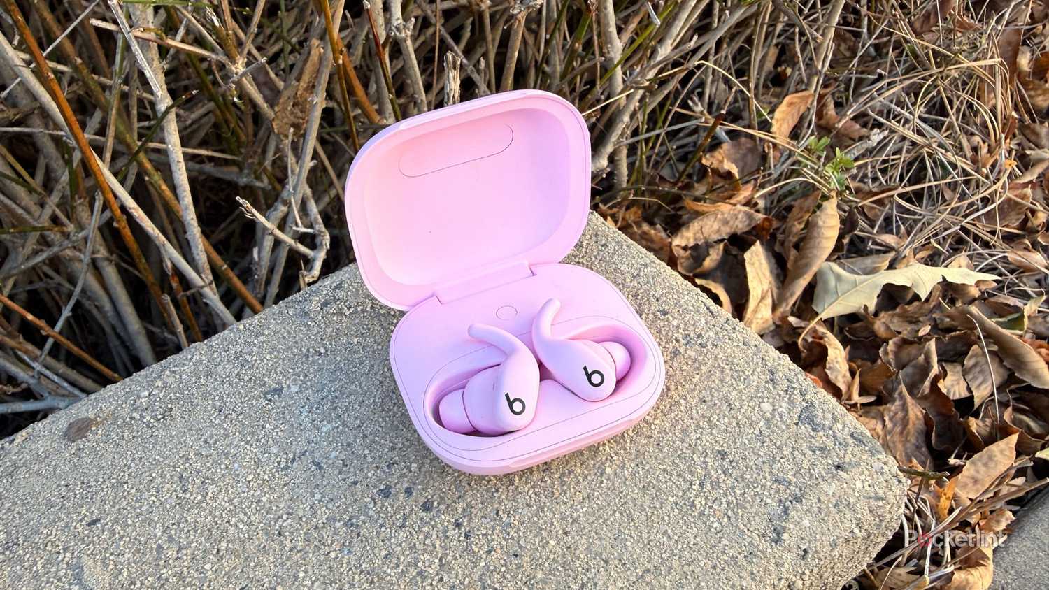 Powerbeats Fit on concrete. 