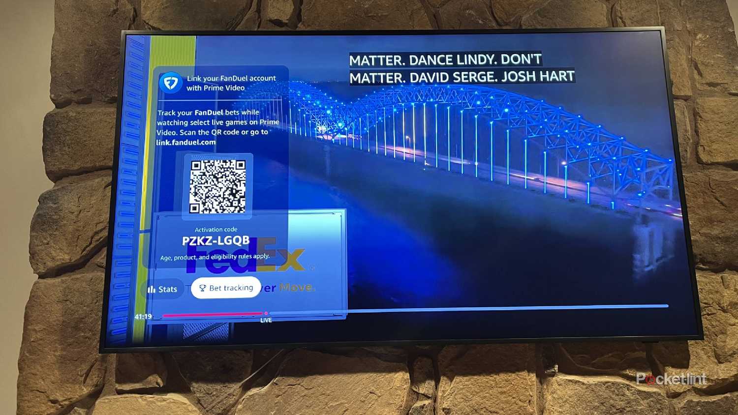 An NBA game on with the chance to check bets through Fanduel.