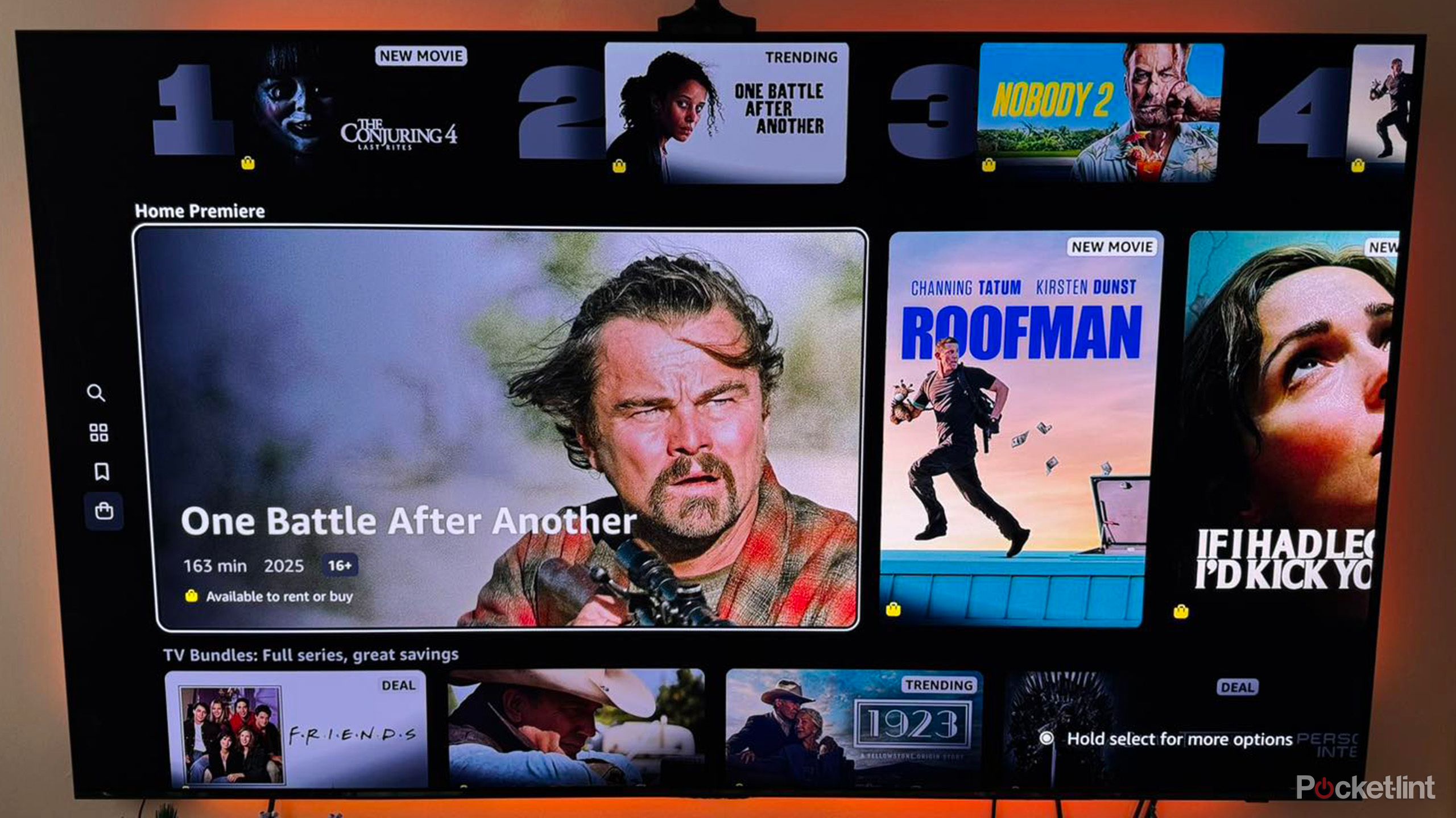 Prime Video marketplace carousel with One Battle After Another