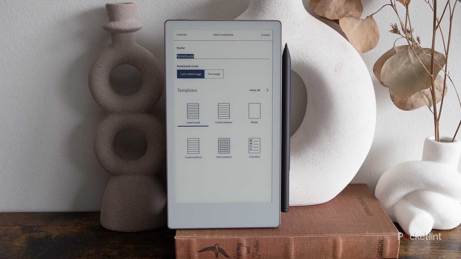 The reMarkable Paper Pro Move sitting against a wall