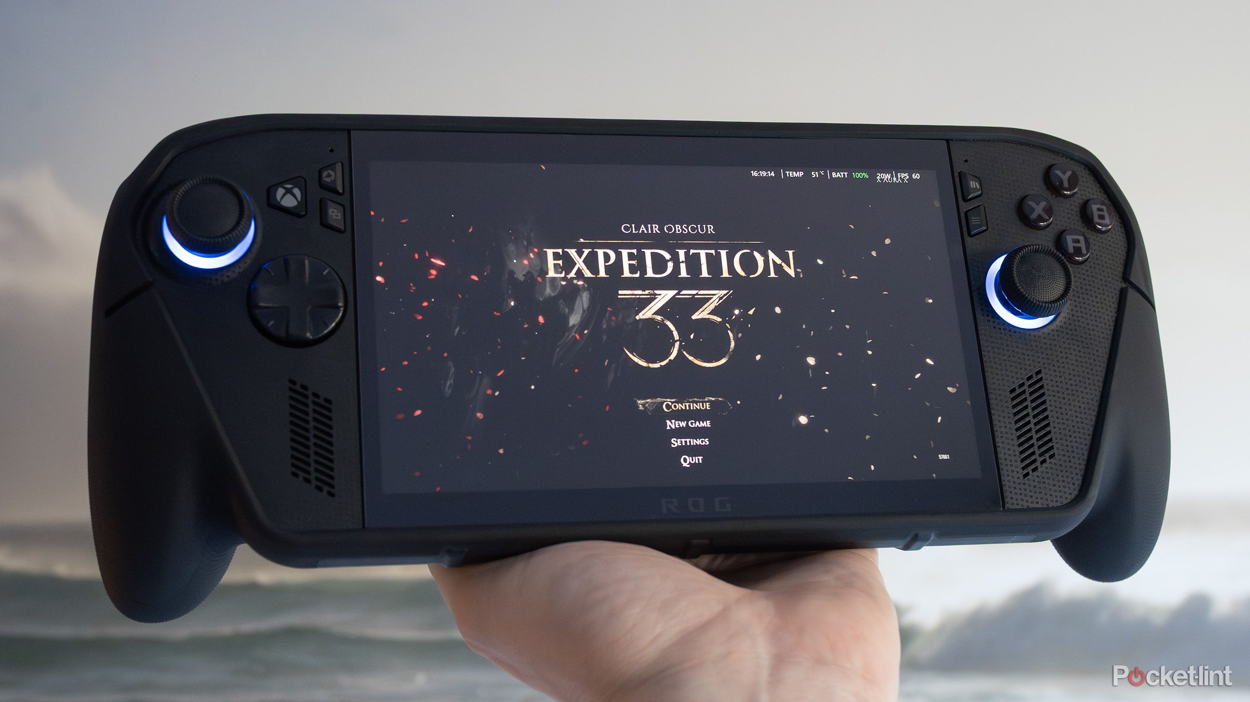 Expedition 33 running on the ROG Xbox Ally X