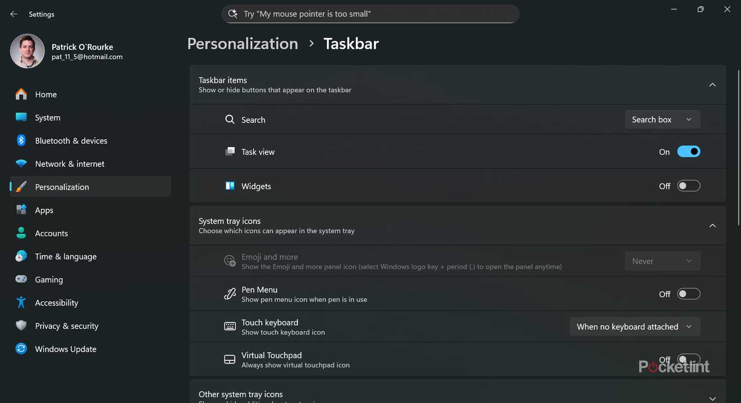 ROG Xbox Ally X Windows widgets option