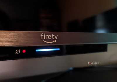 Amazon Fire TV with voice controls.