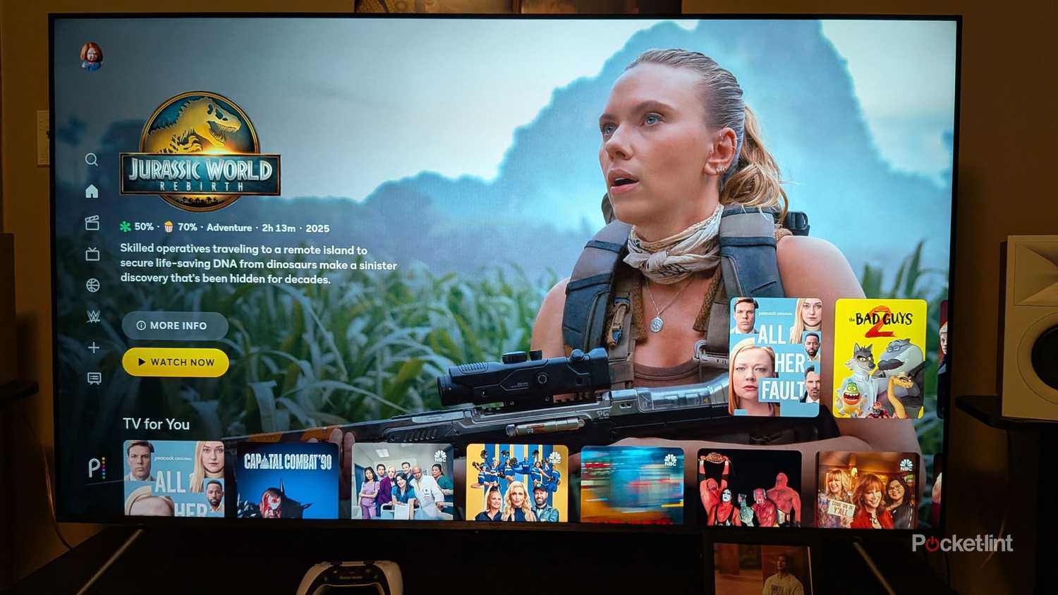 The Peacock app on Amazon Fire TV Omni QLED.