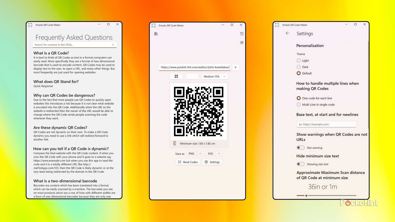 Simple QR Code Maker screenshots