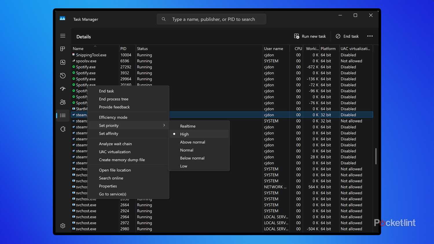 اولویت مدیر وظیفه