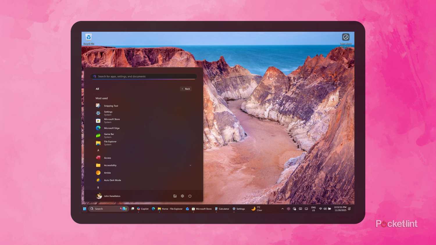 Windows 11 maximal taskbar screenshot
