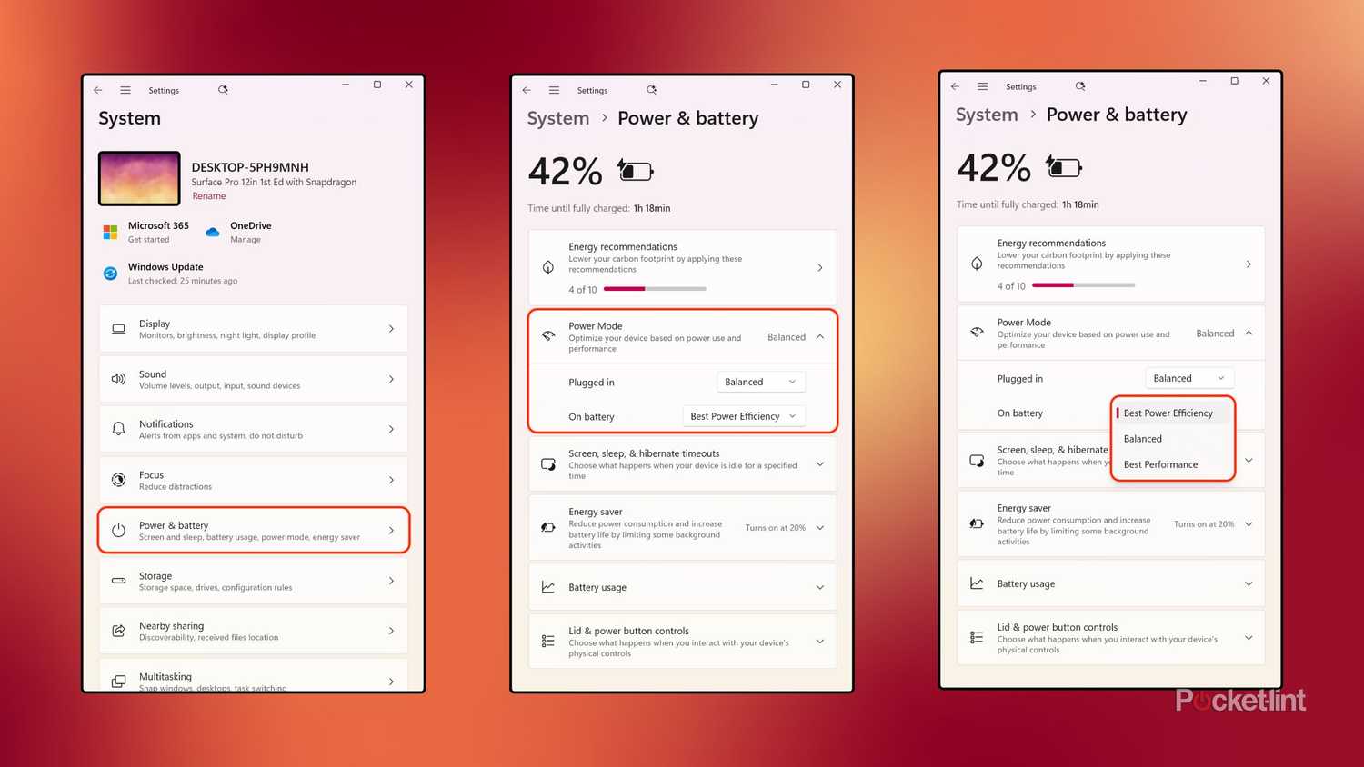 Windows 11 Power Mode screenshots