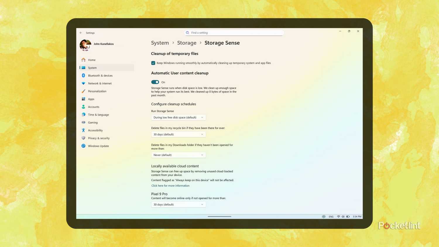 Windows 11 Storage Sense screenshot