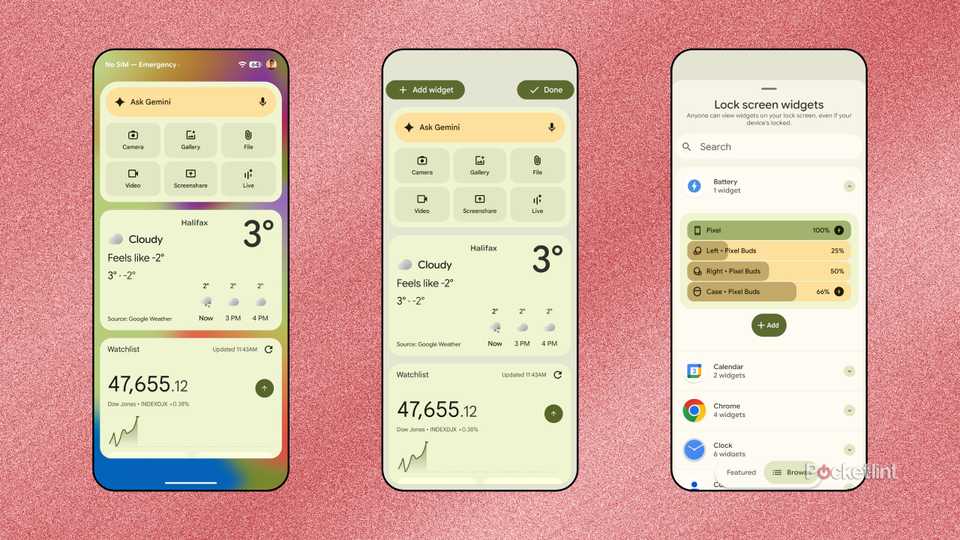 Android 16 QPR2 lock screen widgets screenshots 2