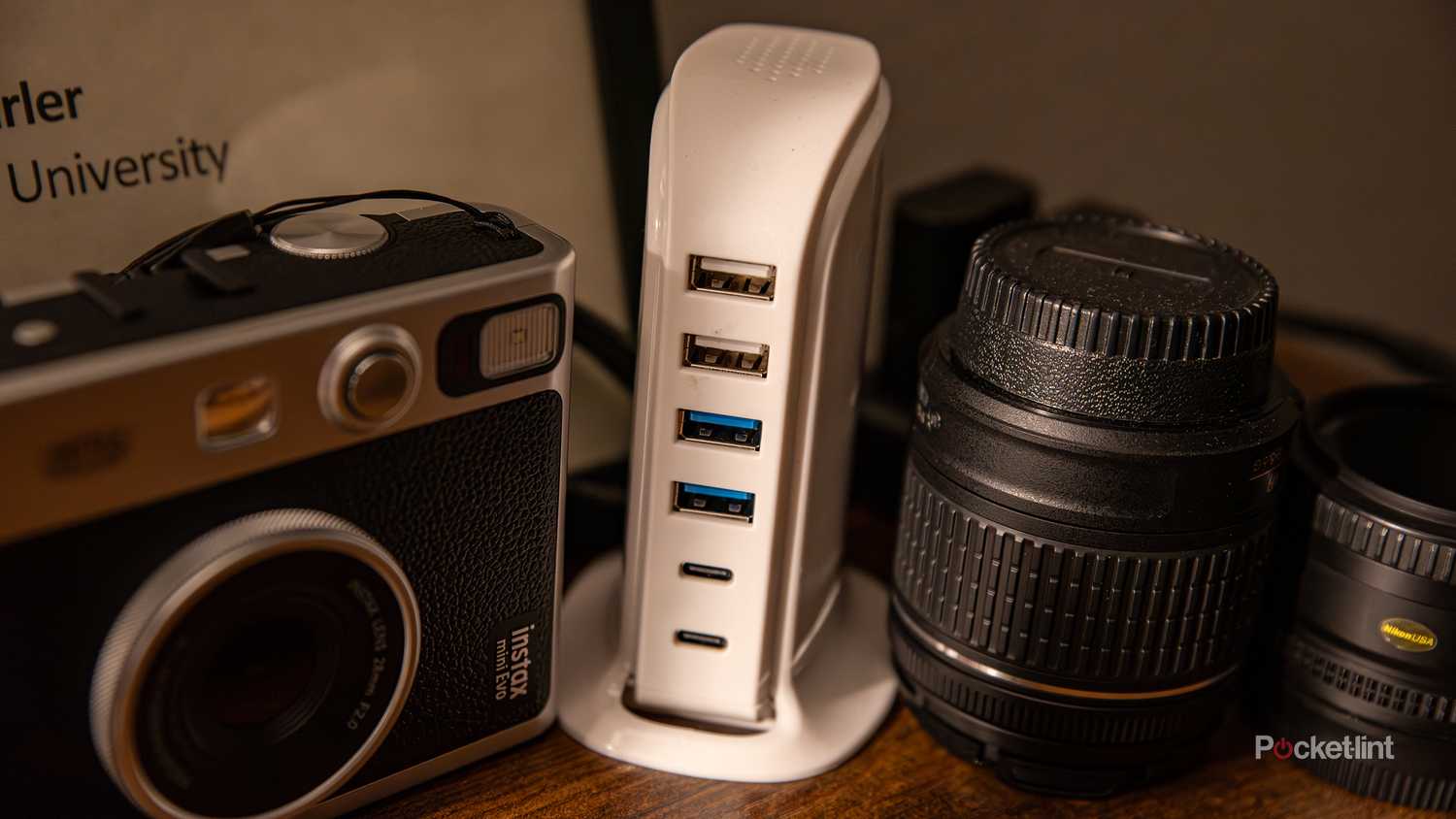 A still photo of the Upoy charger tower from the top. 