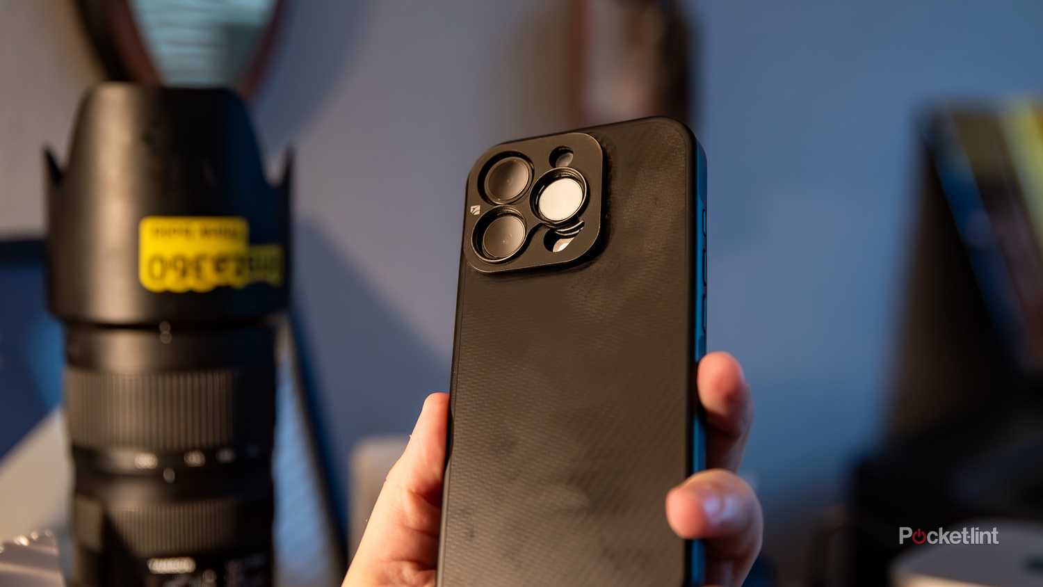 A still photo of a Freewell phone case on an iPhone 16 Pro.