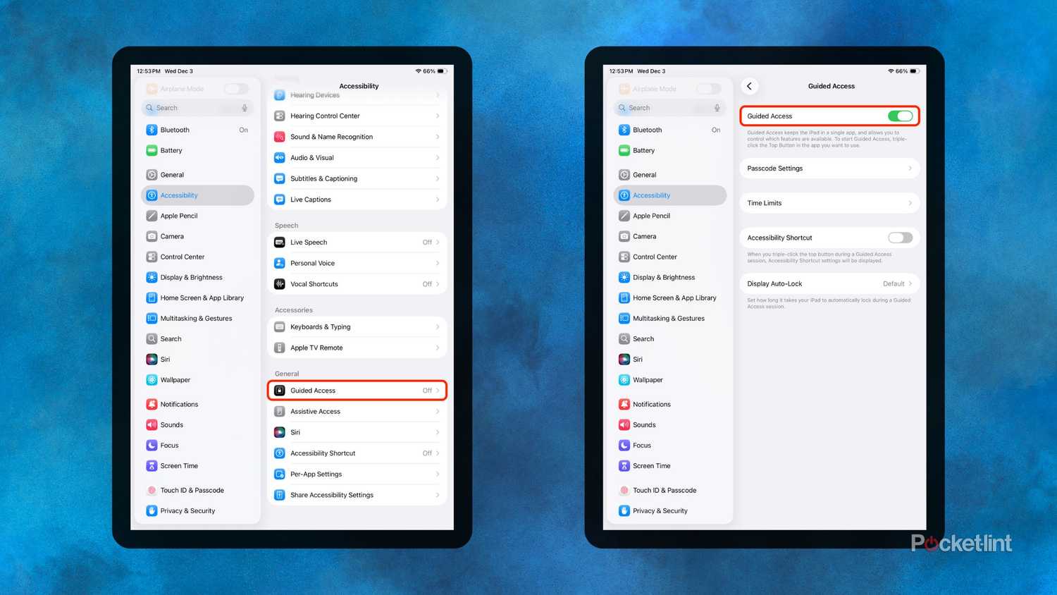 iPadOS 26 Guided Access screenshots