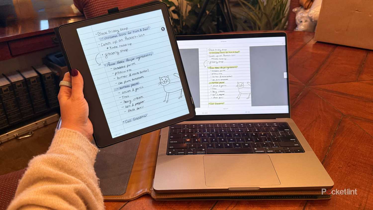 Notebooks in Kindle app. 
