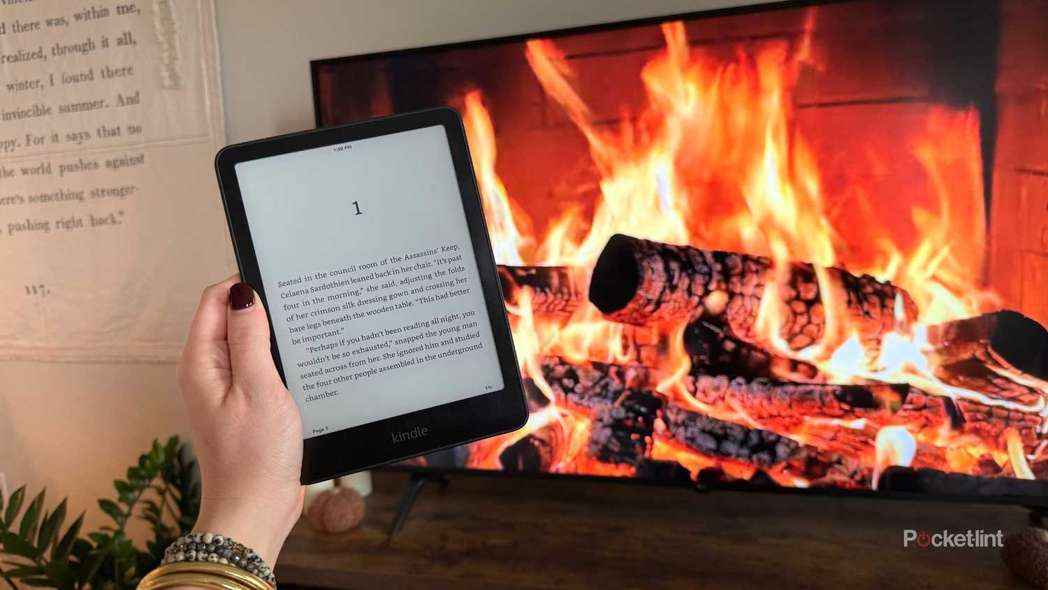 Kindle beside a fire. 
