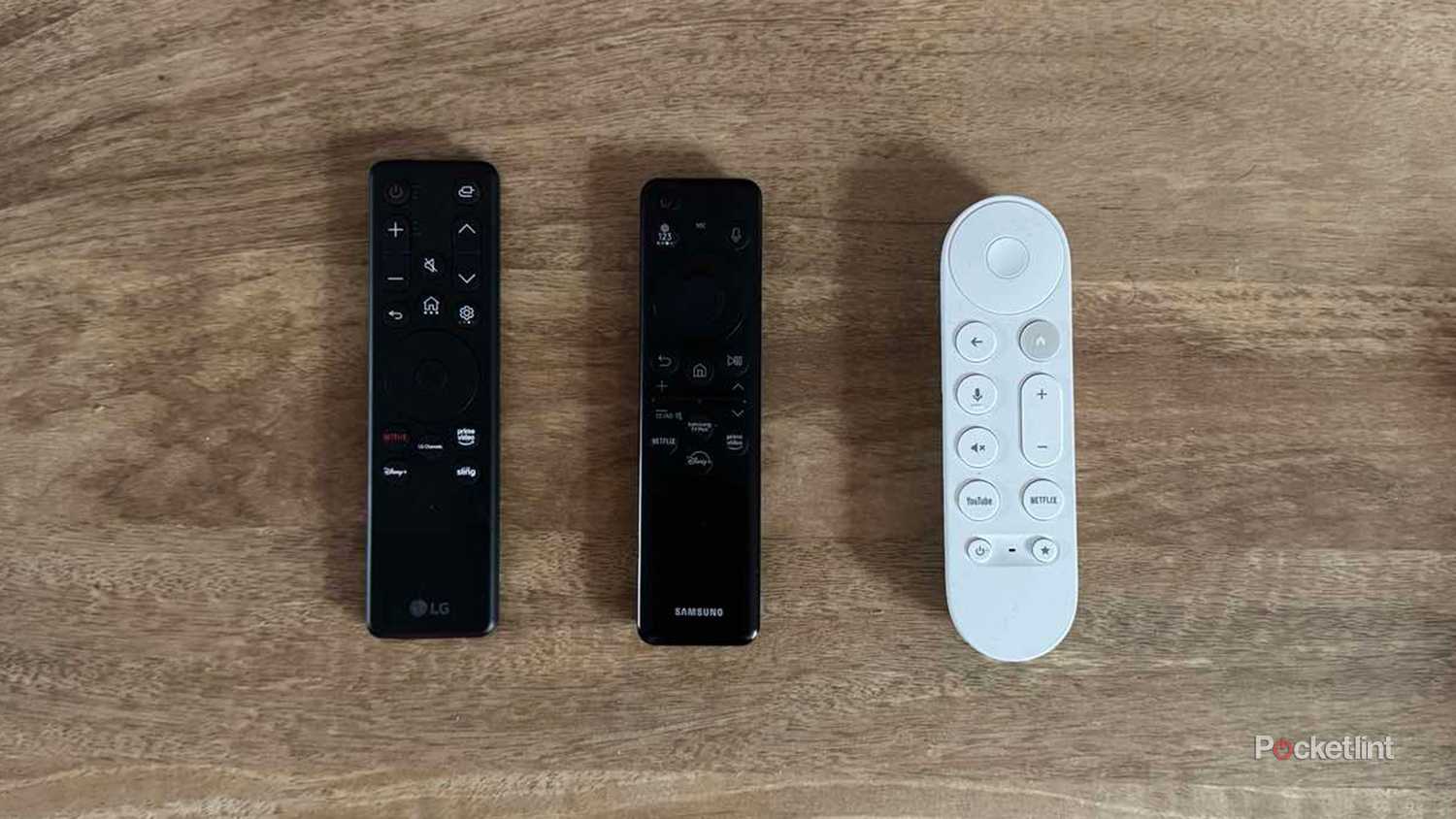 Remote comparision between LG, Samsung, and Google