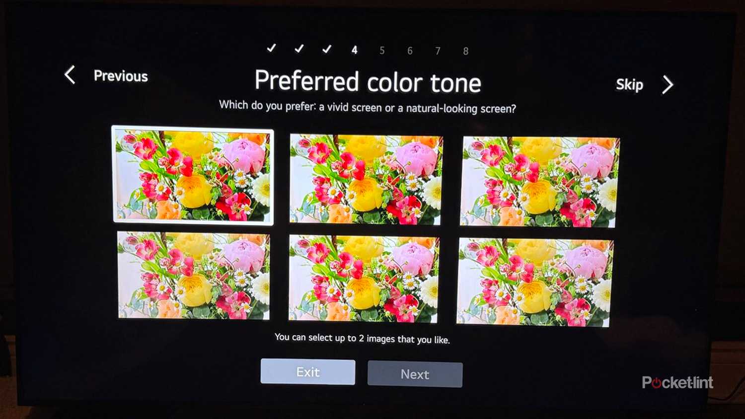 AI assisted image preference process on LG QNED85 smart TV