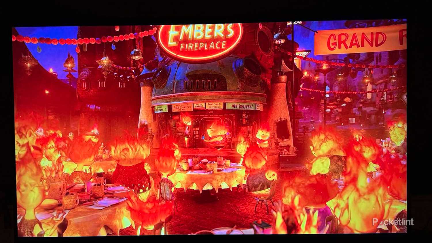 Elemental on Disney+, displayed on an LG QNED85 TV.