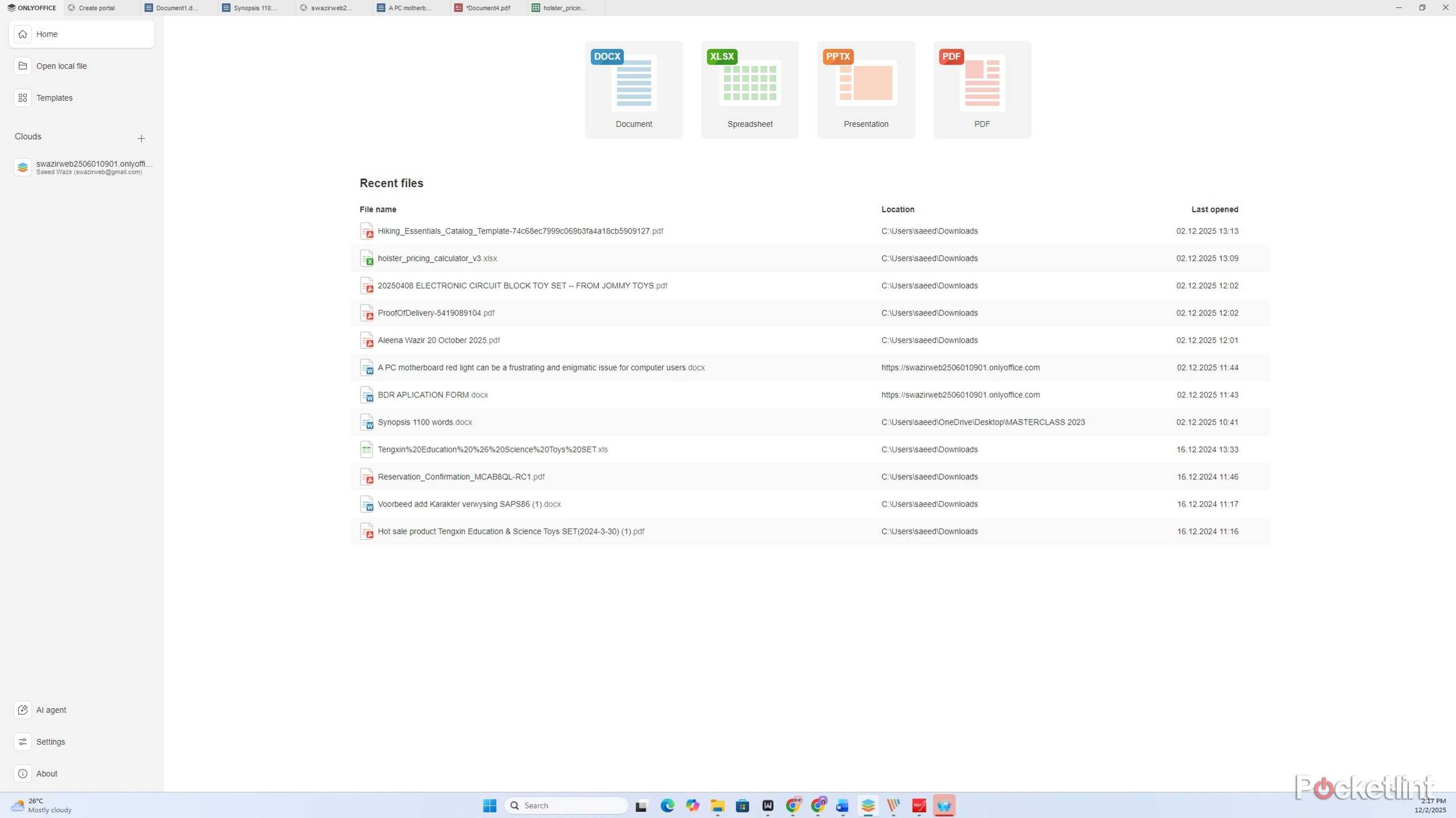 OnlyOffice Interface