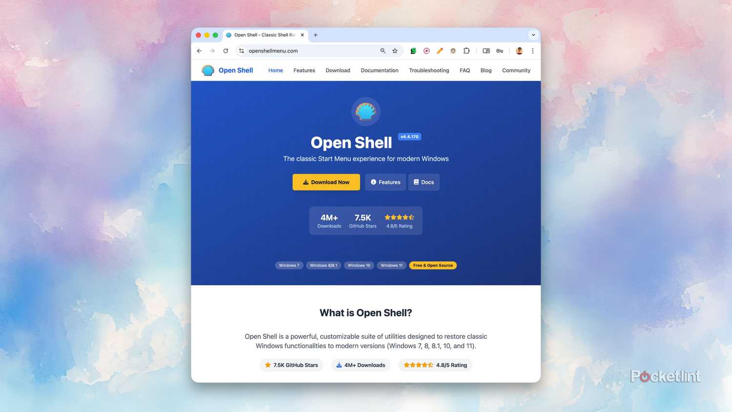 Open-Shell website screenshot