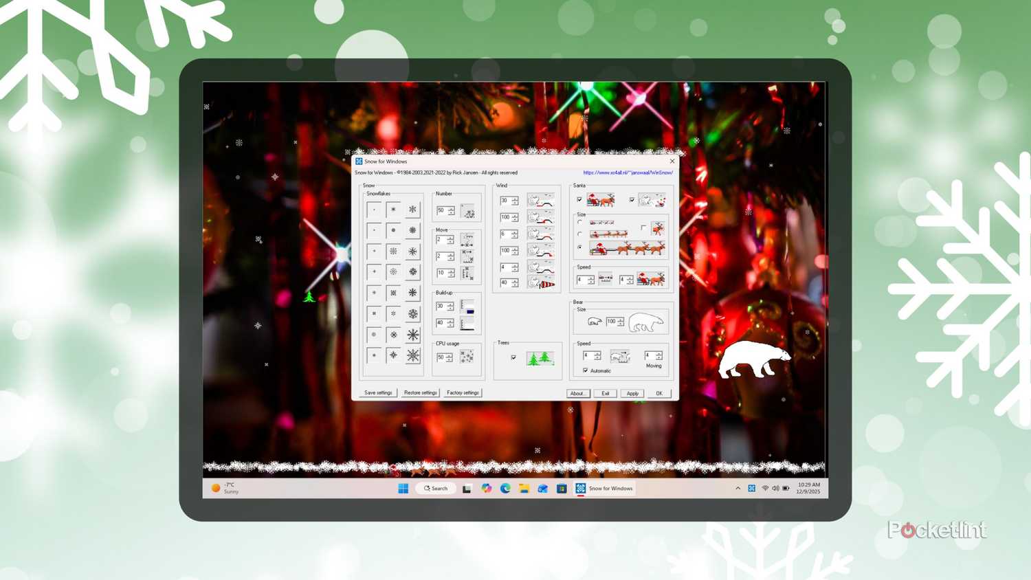 Snow for Windows screenshot