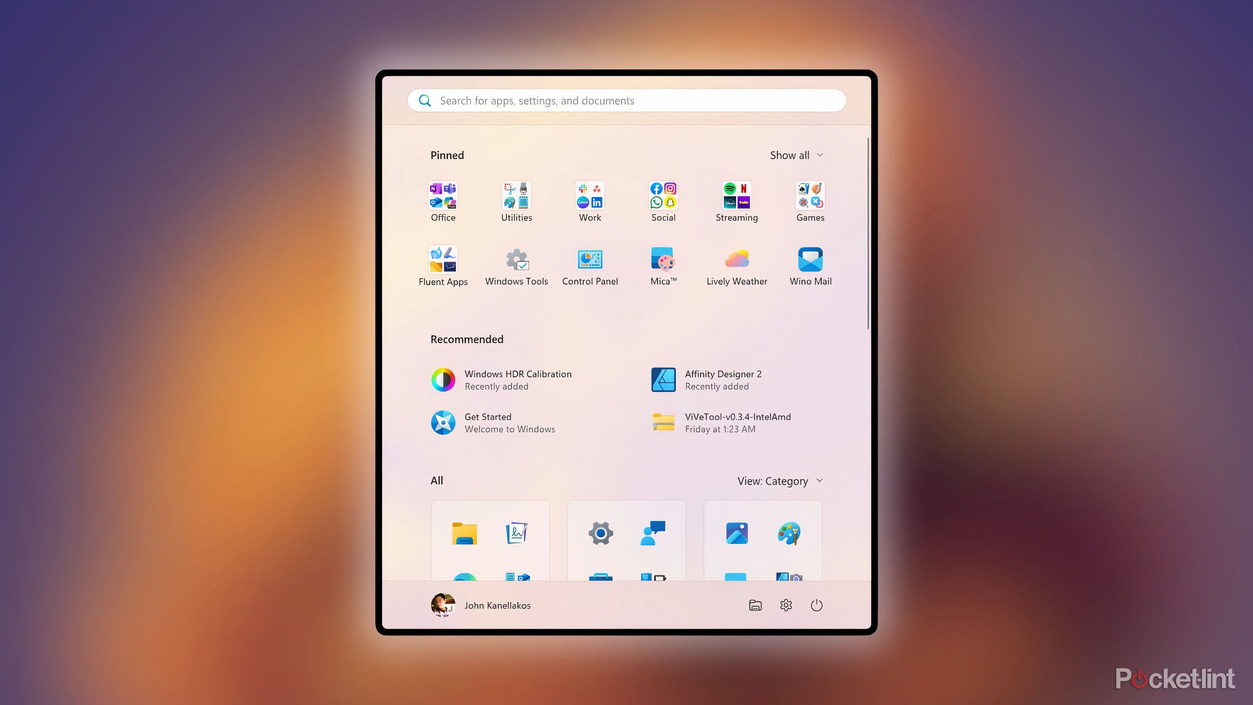 Windows 11 new Start Menu light theme
