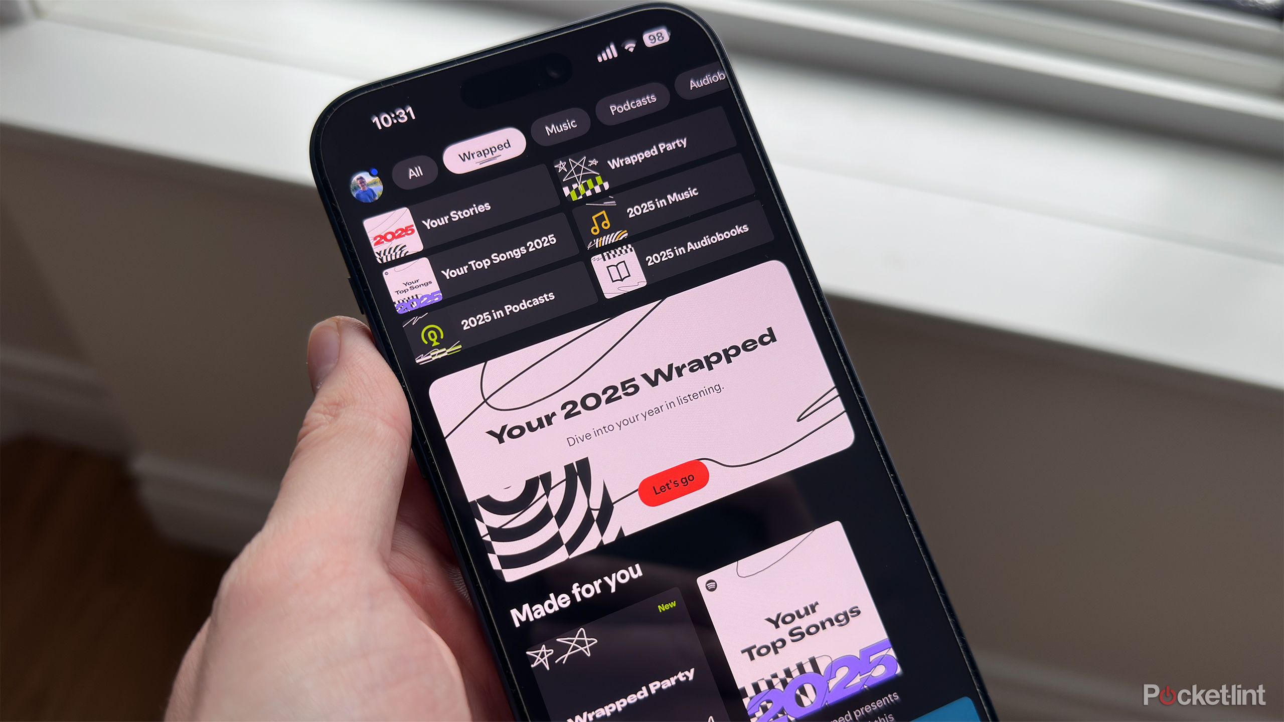 Spotify Wrapped 2025 on iPhone.