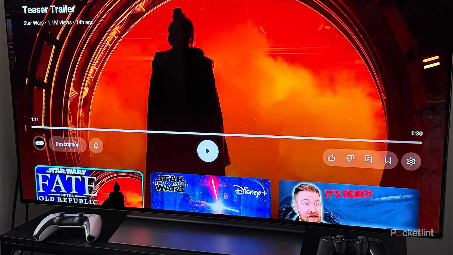 New YouTube watch screen.