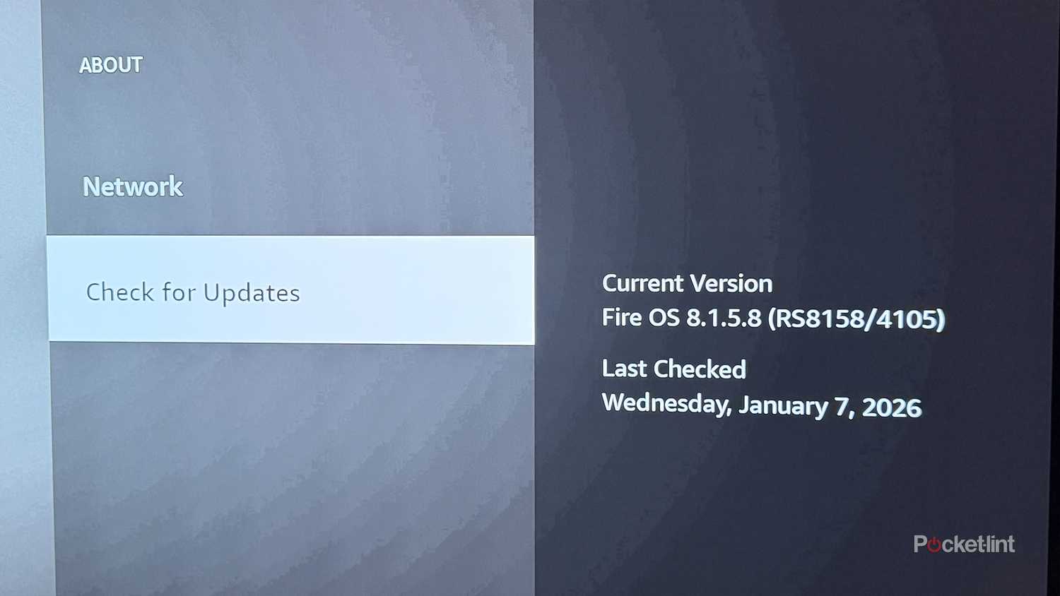 Check for updates setting on Fire TV Stick.