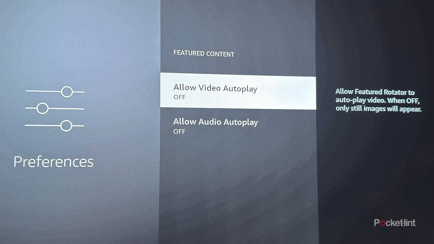 Autoplay setting on Fire TV.