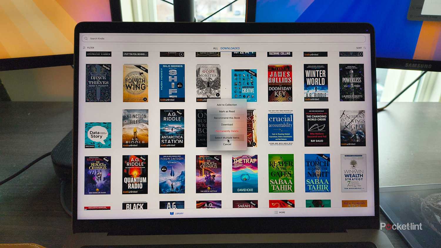 The Kindle App on macOS.