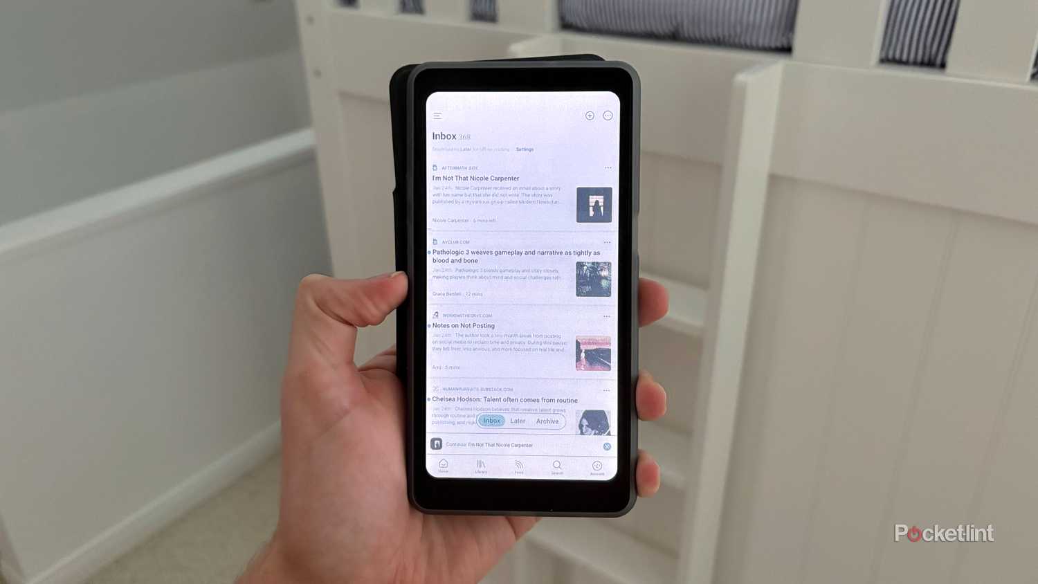 Readwise Reader running on a Boox Palma 2 Pro.