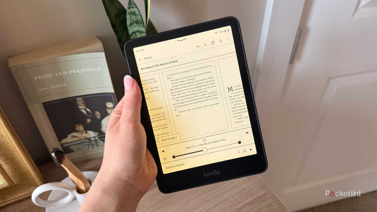 A book on a Kindle Paperwhite. 