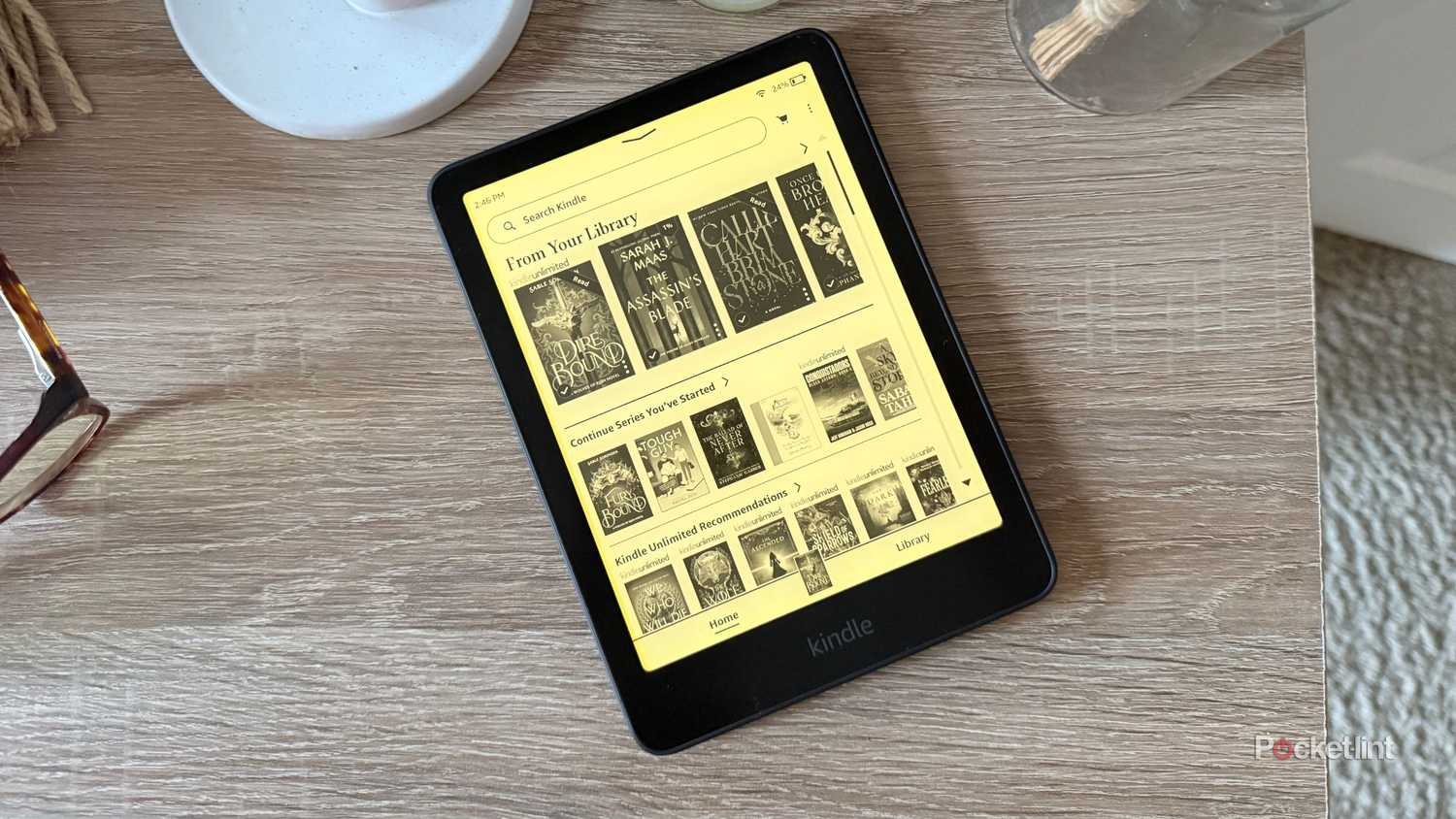 A Kindle Paperwhite warm. 