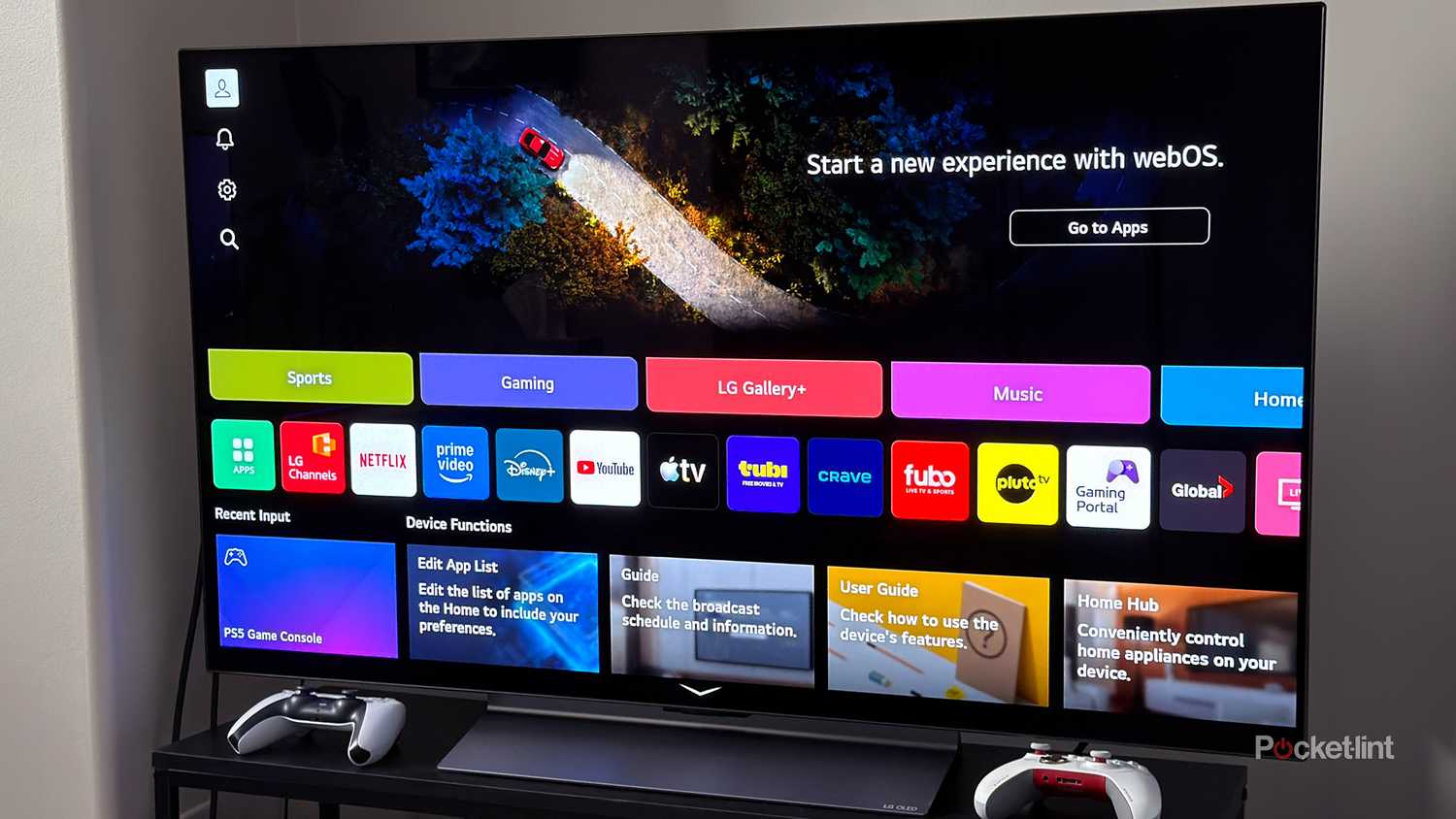 LG TV on home screen.