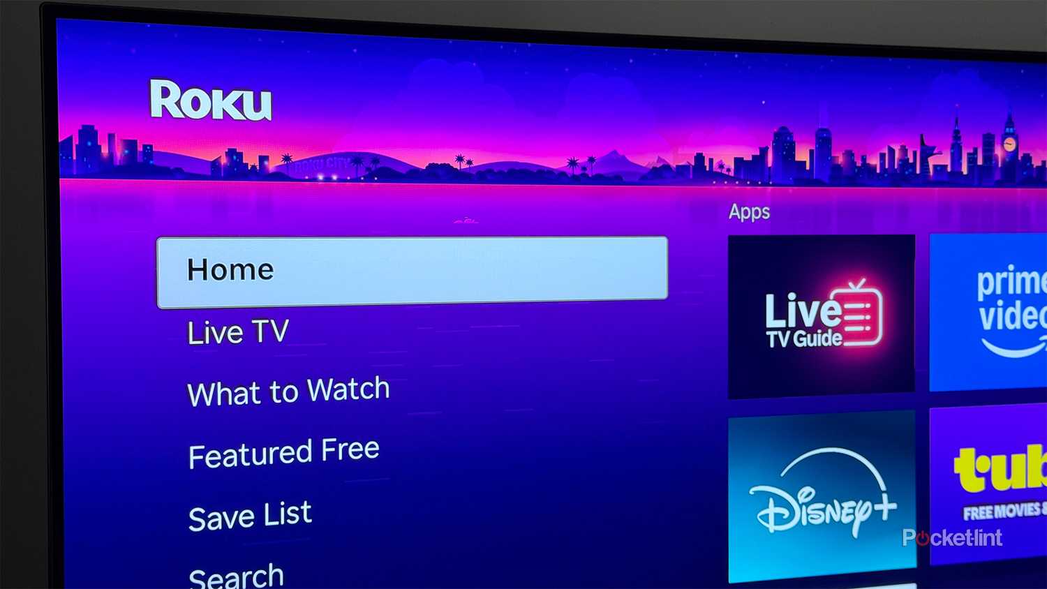 Roku OS home screen.