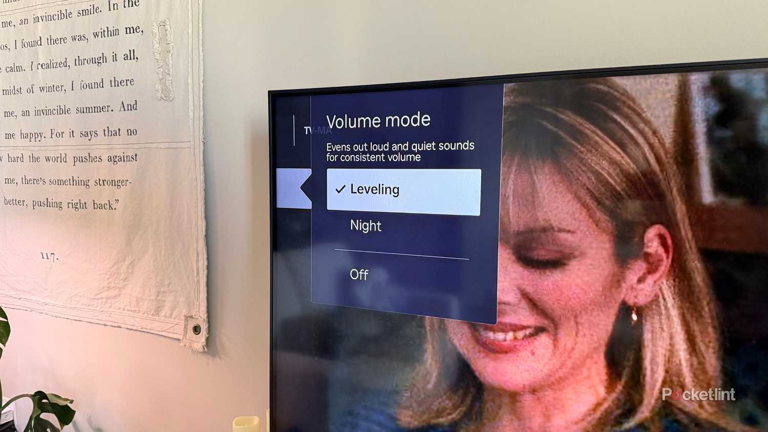 Volume leveling on a Roku TV. 