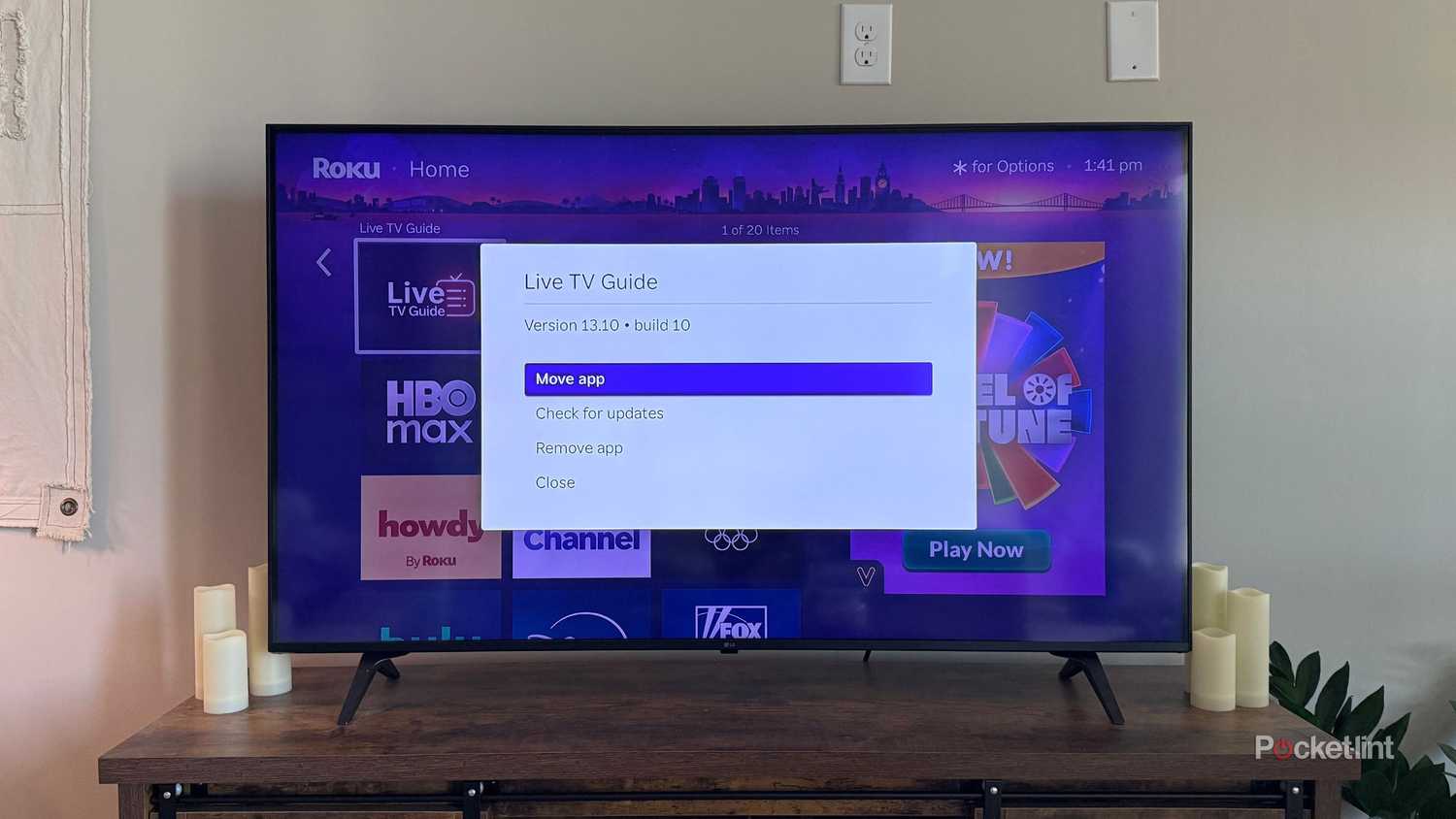 Moving apps on a Roku. 